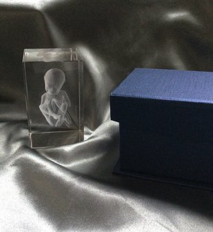 foetus in glas rouwgeschenk